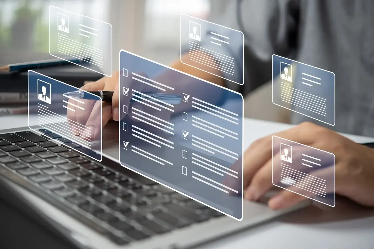 Recruitment Management System in Pakistan showing digital hiring processes on a laptop screen for efficient candidate management.